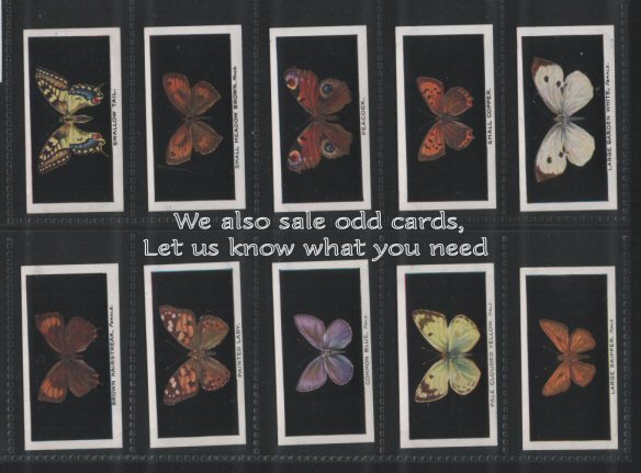 British Butterflies 1935 cigarette cards set of 25 cards excellent condition