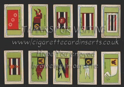 Flags & Pennons 1926 complete set of 60 issued with "Eagle Bird" cigarettes, all excellent condition but some cigarette cards, 