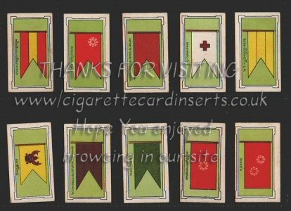 Flags & Pennons 1926 complete set of 60 issued with "Eagle Bird" cigarettes, all excellent condition but some cigarette cards, 