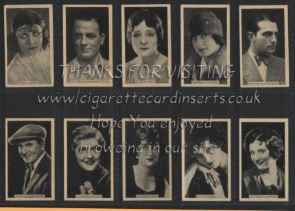 Cinema Favourites, pretty set of 50, excellent condition, sharp corners, 1929