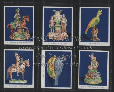 saffordshire Figures 1926 complete set of 24 cigarette cards  large size cigarette cards , beautiful art & colouring, embossed, excellent mint condition, a delightful set