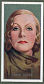 The cigarette cards in the set are: Leslie Howard,Myrna Loy,Fred Astaire,Grace Moore,Robert Donat,Anna Neagle,Franchot Tone,Ginger Rogers,Richard Dix,Merle Oberon,Charles Laughton,Elisabeth Bergner,William Powell,Maureen O'Sullivan,Sir Cedric Hardwicke,Jean Muir,Douglas Fairbanks Jr.,, Margaret Sullivan,Robert Montgomer,Miriam Hopkins,Herbert Marshall,Shirley Temple,Gary Cooper,Jean Parker,Ronald Colman,Rochelle Hudson,Frederic March,Katharine Hepburn,Una Merkel,Claudette Colbert,Heather Angel,Barbara Stanwyck,Madge Evans,Irene Dunne,, Greta Garbo,Marlene Dietrich,Clive Brook,Loretta Young,James Cagney,Jean Harlow,Clark Gable,Norma Shearer,Warner Baxter,Carole Lombard,Wallace Beery,Kay Francis,Dick Powell,Bette Davis,Joan Crawford,Gracie Fields, 