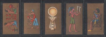  Ancient Egypt 1928 pretty set of 25 cigarette cards� with sheer gold or silver backgrounds, excellent condition
