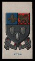 The cigarette cards in the set are; Lancing, Brighton, Cheltenham, Dulwich, Eastbourne,  Eton, Haileybury, Harrow, Tonbridge, Rugby, Christ's Hospital, Oundle, Rossall, Mill Hill, Leys, Winchester, St.Pauls, Charterhouse, Highgate,   Bradfield, Malvern, Llandovery, Downside, Repton, Marlborough,  Information about each  schools available  on the backs of the cards.