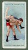   1 Usual first grip, 2 Parrying the waist hold, 3 The creel hold,,4 Half-nelson with buttock,5 Neck twist, half-nelson and heave combined, 6 The arm lock, 7 The halch or head throw, 8  The cradle hold, 9 Leg hold and half-nelson, 10 The ankle hold,  11 Knee grip, 12 Half-nelson and foot-hold, 13   The hold, 14  The hank, 15 The cross buttock, 16 The buttock, 17 The outside stroke. 18 The hold, 19 Double lock, 20 The heave, 21 Japanese leg lo, 22 Japanese side or ankle throw, 23 Japanese arm lock, 24  Japanese head and leg hold, 25 Japanese cross buttock