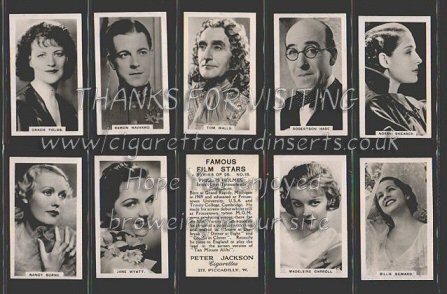 Famous Film Stars 1935 complete set of 28 photographic cards, lovely set, all MINT condition