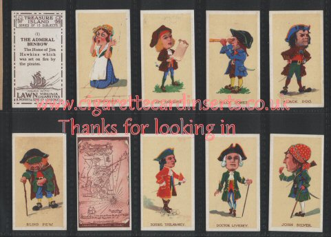 Morris. B &nbsp;Cigarette Cards Treasure Island 1924 complete set of 13 cards, all in excellent condition