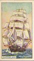 The cards in this set are; 1 Egyptian, 1300 BC 2 Greek Galley, 400 BC 3 British dugout, 200 BC 4 Roman Galley, AD 150 5 Roman Trading Ship, AD 150 6 Viking Dragon Ship, 750 AD 7 Saxon Ship, 1000 8 British Warship, 1242 9 Kings Ship, 1480 10 The Santa Maria, 1492 11 Henry Grace A Dieu, 1514 12 Galley, 1560 13 The Golden Hind, 1581 14 The Ark Royal, 1587 15 Galliass, 1588 16 Galleon, 1598 17 O'Halve Maen, 1609 18 The Royal Prince, 1610 19 Soveragne of the Seas, 1637 20 East Indiaman, 1658, 21 Yacht, 1663 22 The Royal Charles, 1673 23 Stern Carving, 1689 24 Steam Tug, 1737 25 The Royal George, 1756 26 Frigate, 1756 27 Sloop, 1762 28 The Turtle, 1775 29 Steamboat, 1788 30 The Transit, 1800 31 Charlotte Dundas, 1801 32 The Victory 33 Bell's Comet, 1812 34 The Savannah, 1819 35 The Sirius, 1838 36 Paddle v Screw, 1845 37 HMS Agamemnon, 1852 38 TheGreat Republic, 1853 39 Clipper, 1853 40 The Great Eastern, 1858 41 HMS Marlborough, 1859 42 Ironclads Merrimac v Monitor - American Civil War, 1862 43 The Miantonoma, 1867 44 HMS Devestation, 1872 45 Gourbet's Submarine, 1885 46 The Turbinia, 1894 47 The Bonnington, 1911 48 HMS Hood 49 RMS Queen Mary 50 Submarine Cruiser 
