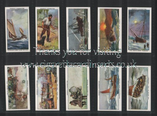 Sea Adventure  1939 pretty set of 50 cigarette cards , excellent conditio