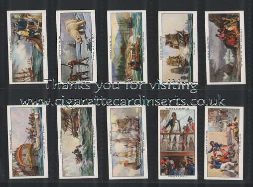 Sea Adventure  1939 pretty set of 50 cigarette cards , excellent conditio