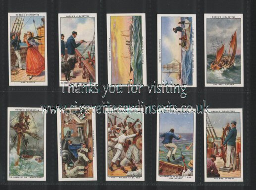 Sea Adventure  1939 pretty set of 50 cigarette cards , excellent conditio