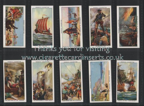 Sea Adventure  1939 pretty set of 50 cigarette cards , excellent conditio