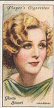 The cigarette cards in the set are: 1. Elizabeth Allan 2. Heather Angel 3. Nils Asther 4. Lew Ayres 5. Wallace Beery 6. Elisabeth Bergner 7. John Boles 8. Mary Brough 9. Jack Buchanan 10. Maurice Chevalier 11. Mae Clark 12. Claudette Colbert 13. Jackie Cooper 14. Marion Davies 15. Dolores Del Rio 16. Richard Dix 17. Irene Dunne 18. Ann Dvorak 19. Douglas Fairbanks 20. Norman Foster 21. Janet Gaynor 22. Cary Grant 23. Sonnie Hale 24. Ann Harding 25. Robertson Hare 26. Leslie Howard 27. Jack Hulbert 28. Pert Kelton 29. Margaret Lindsay 30. Ida Lupino 31. Joan Marsh 32. Douglass Montgomery 33. Anna Neagle 34. Jack Oakie 35. Merle Oberon 36. Pat Paterson 37. Esther Ralston 38. Ginger Rogers 39. Will Rogers 40. Randolph Scott 41. Barbara Stanwyck 42. Anna Sten 43. Gloria Stuart 44. Margaret Sullavan 45. Genevieve Tobin 46. Evelyn Venable 47. Mae West 48. Alice White 49. Dorothy Wilson 50. Robert Young