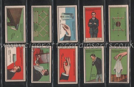 Salmon & Gluckstein Magical Series 1923 amazing set of 25 magic cigarette cards , excellent condition