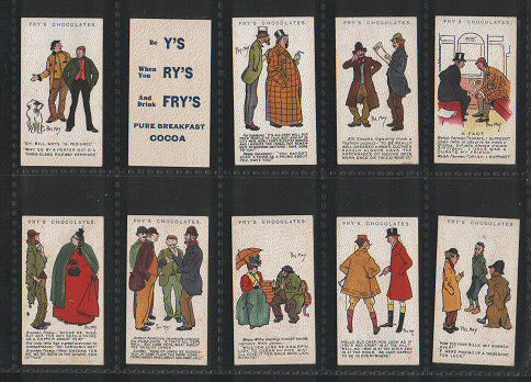 Phil May Sketches 1905 beautiful set of 50 cards showing cartoons by famous artist Phil May, excellent condition.