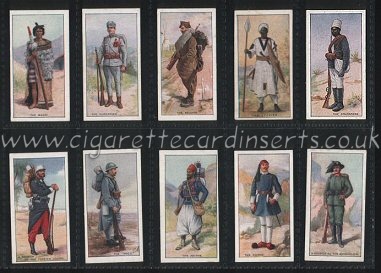 Warriors of all Nations 1937 colourful cigarette cards set of 25 cards, all in excellent condition