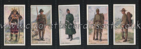 Warriors of all Nations 1937 colourful cigarette cards set of 25 cards, all in excellent condition